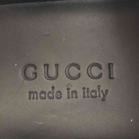 グッチ GUCCI イタリア製 メタルロゴプレート レザーローカットスニーカー メンズ 6