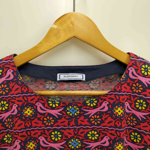 イヴサンローラン Yves Saint Laurent 総柄 S/S ブラウス レディース import:M