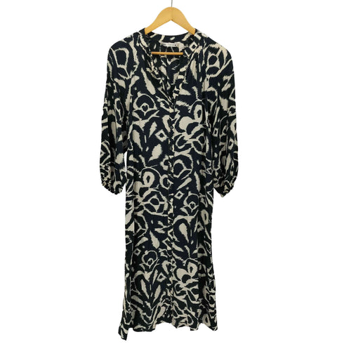 ザラ ZARA TOPSTITCHED PRINTED DRESS トップステッチ プリントワンピース レディース import:S