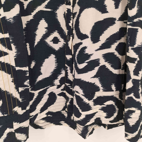 ザラ ZARA TOPSTITCHED PRINTED DRESS トップステッチ プリントワンピース レディース import:S