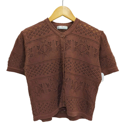 ザスコッチハウス The Scotch House メッシュ S/S カーディガン レディース