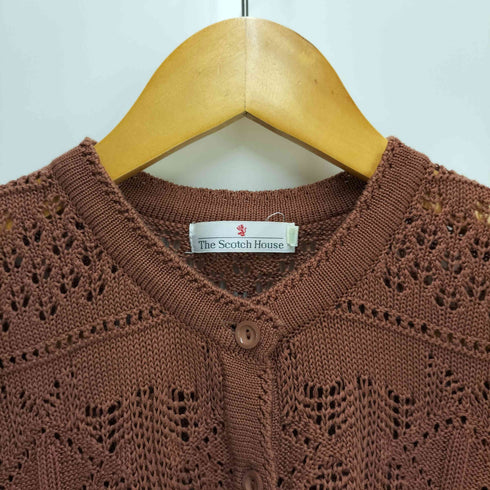 ザスコッチハウス The Scotch House メッシュ S/S カーディガン レディース