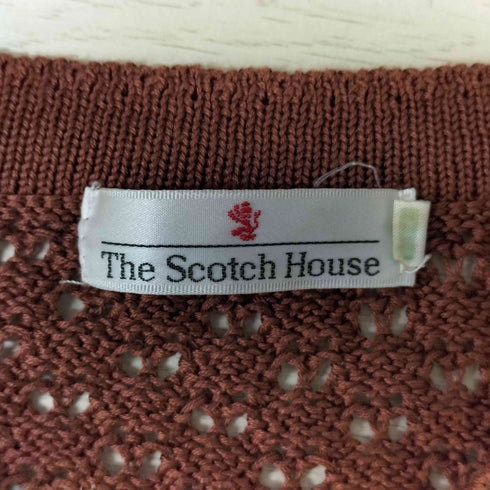 ザスコッチハウス The Scotch House メッシュ S/S カーディガン レディース