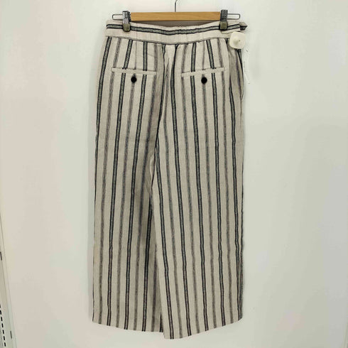 ニジュウサンク 23区 24SS 【洗える】リネンストライプ ワイド パンツ レディース JPN:40