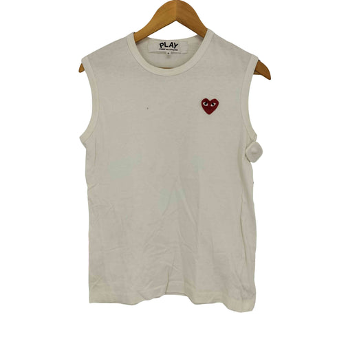 プレイコムデギャルソン PLAY COMME des GARCONS 04AW ハートワッペン ノースリーブ Tシャツ メンズ JPN:S