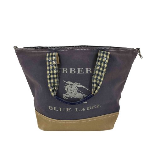 バーバリーブルーレーベル BURBERRY BLUE LABEL ロゴ キャンバストートバッグ レディース