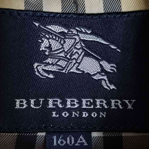 バーバリーロンドン BURBERRY LONDON ホース刺繍 裏地ノバチェック フォックスファー ダウンジャケット レディース 160A