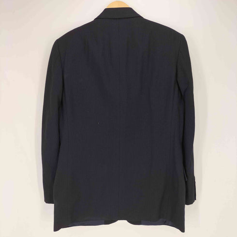 シーケーカルバンクライン ck Calvin Klein ウールポリ ストライプ 3Bテーラードジャケット ワンタック ストライプ センタープレススラックス セットアップ メンズ J:34 P:29