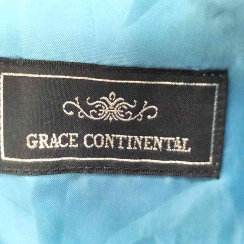 グレースコンチネンタル GRACE CONTINENTAL 総柄刺繍 フリル ノースリーブワンピース レディース 36