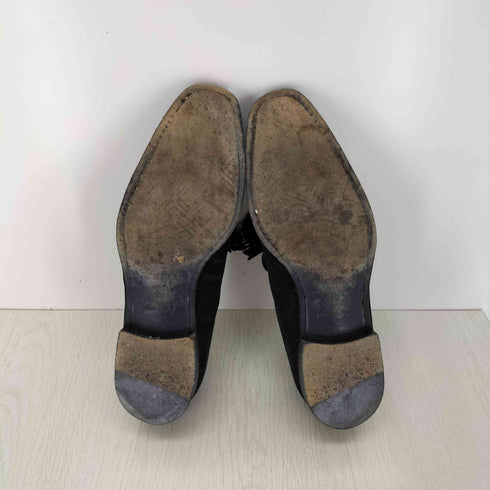 ジミーチュウ JIMMY CHOO FOXLEY ブラックベロア タッセルローファー メンズ EUR:42