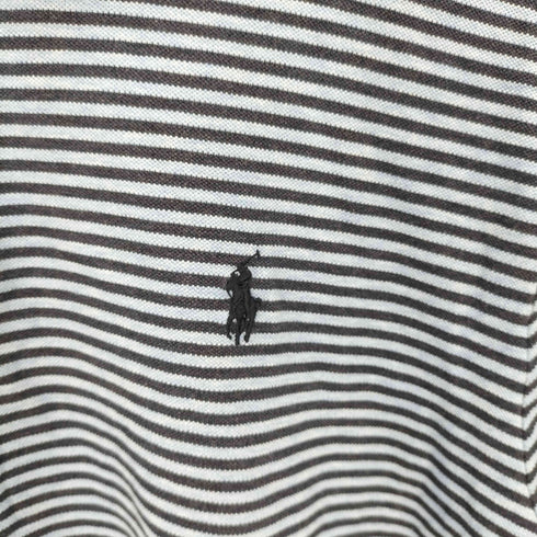 ポロラルフローレン POLO RALPH LAUREN CUSTOM SLIM FIT STRETCH MESH スモールポニー刺繍 ハーフジップポロシャツ レディース XL
