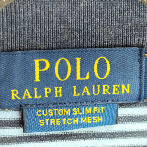ポロラルフローレン POLO RALPH LAUREN CUSTOM SLIM FIT STRETCH MESH スモールポニー刺繍 ハーフジップポロシャツ レディース XL