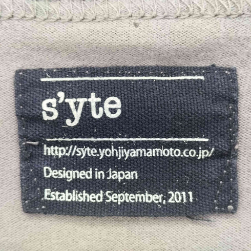 サイトバイヨウジヤマモト syte by Yohji Yamamoto ロング丈 クルーネック 長袖カットソー メンズ JPN:M