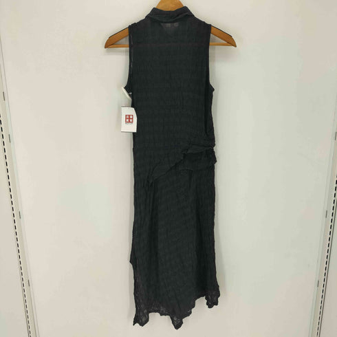 INTERLINEAIRE ティアードデザイン シアー ノースリーブワンピース レディース