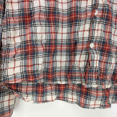 グッドイナフ GOODENOUGH 00s プリーツ チェック 長袖 シャツ メンズ JPN:M