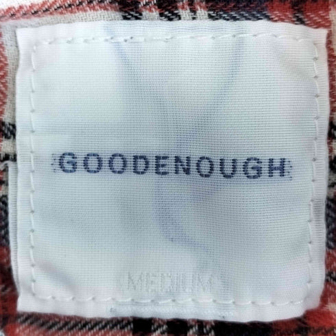 グッドイナフ GOODENOUGH 00s プリーツ チェック 長袖 シャツ メンズ JPN:M