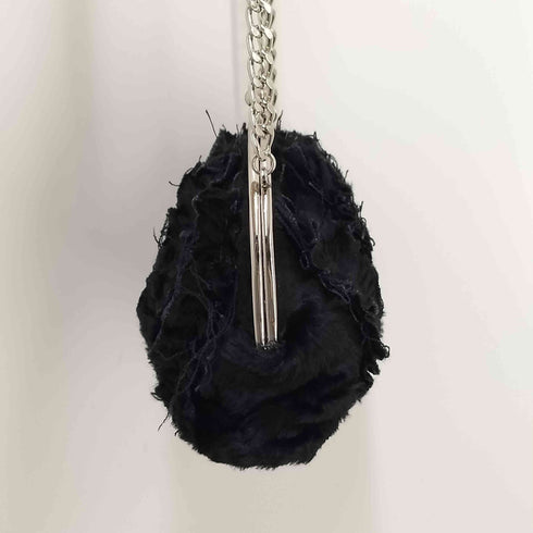 トリココムデギャルソン tricot COMME des GARCONS エコファー フリル がま口ショルダーバッグ レディース