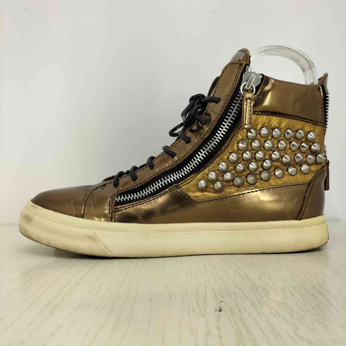 ジュゼッペザノッティ GIUSEPPE ZANOTTI サイドジップ スタッズ ハイカット スニーカー メンズ EUR:40