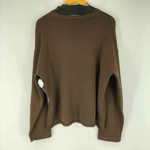 ザラ ZARA エンボス加工 メッシュ トリムニット メンズ import:L