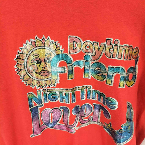 ヘインズ Hanes 80S ラメプリントTシャツ レディース M