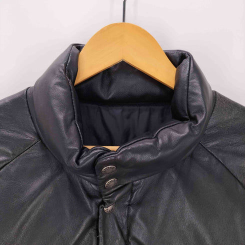アベイシングエイプ A BATHING APE 00S COW LEATHER CLASSIC DOWN JACKET カウ レザー クラシック ダウン ジャケット メンズ JPN:XL