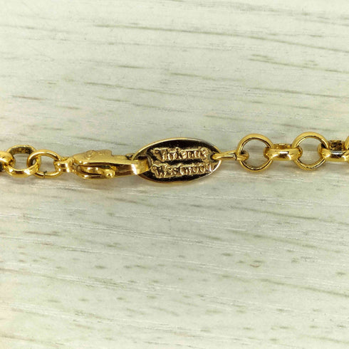 ヴィヴィアンウエストウッド Vivienne Westwood ゴールド×ブルー ジャイアント オーブ ネックレス ワールズエンド刻印 レディース ONE SIZE