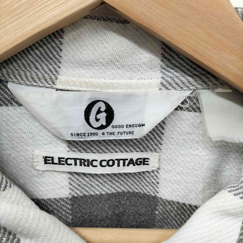グッドイナフ GOODENOUGH 90S 初期 ELECTRIC COTTAGE バッファロー チェック コットン フランネル S/S シャツ メンズ