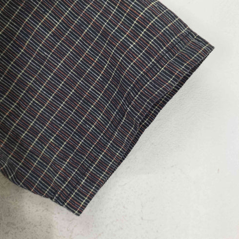 パタゴニア patagonia チェック柄 ヘンプ レギュラーカラー 半袖 シャツ メンズ M