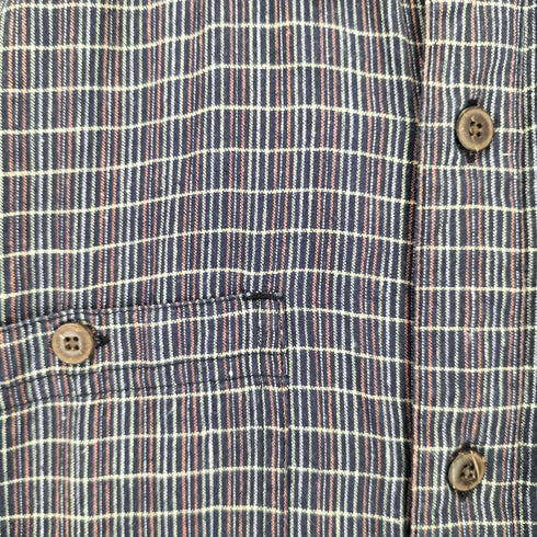 パタゴニア patagonia チェック柄 ヘンプ レギュラーカラー 半袖 シャツ メンズ M