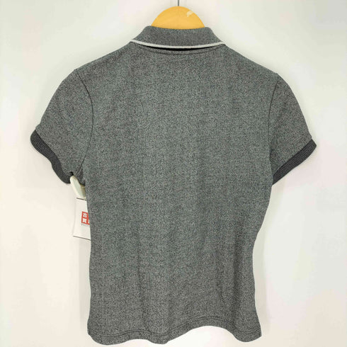 ラコステ LACOSTE TECHNO POLO BY TOM DIXON ハーフジップ ラメ ニットポロシャツ レディース JPN:38