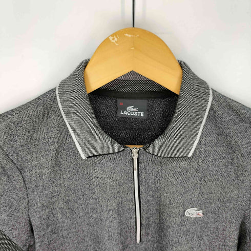 ラコステ LACOSTE TECHNO POLO BY TOM DIXON ハーフジップ ラメ ニットポロシャツ レディース JPN:38