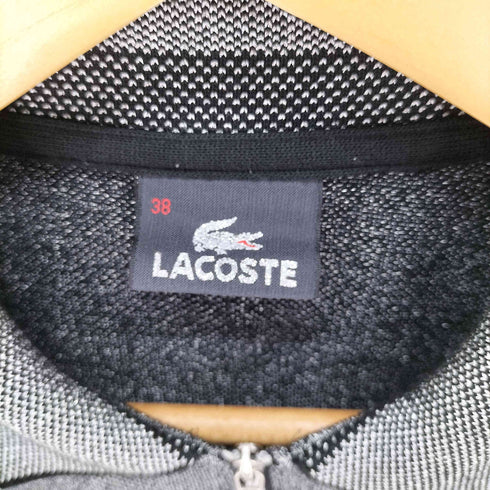 ラコステ LACOSTE TECHNO POLO BY TOM DIXON ハーフジップ ラメ ニットポロシャツ レディース JPN:38