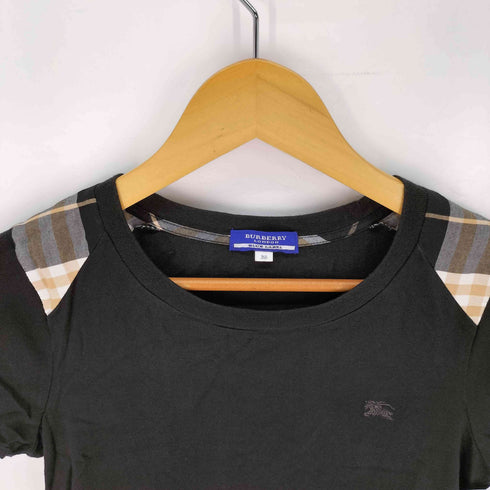 バーバリーブルーレーベル BURBERRY BLUE LABEL チェック切替 Tシャツ レディース EUR:38