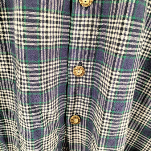 OS Trachten ジッパーポケット コットン チェックシャツ メンズ XL