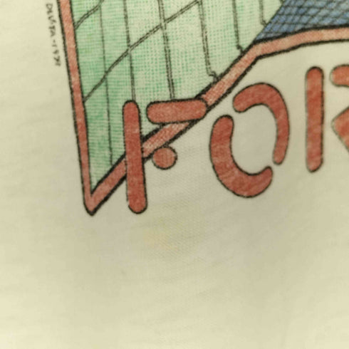 ALFRED S DEVITA シングルステッチ プリント ラグランスリーブ 五分袖 Tシャツ メンズ
