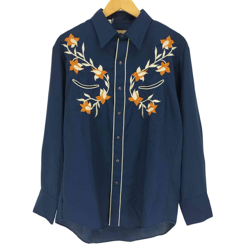 モンゴメリーワード MONTGOMERY WARD 花柄刺繍 L/S ウエスタンシャツ メンズ 34
