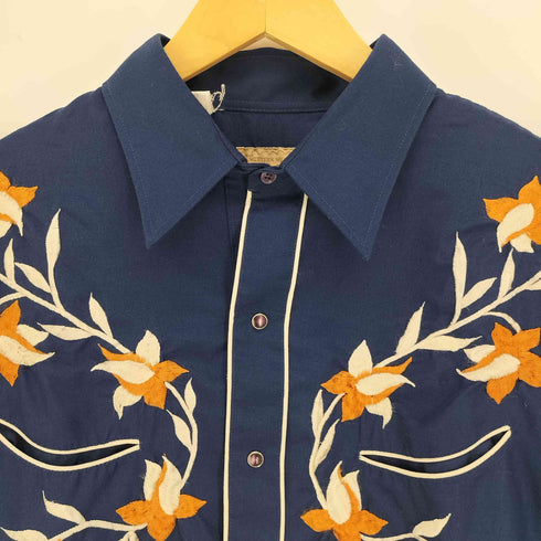 モンゴメリーワード MONTGOMERY WARD 花柄刺繍 L/S ウエスタンシャツ メンズ 34