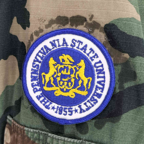 ユーエスアーミー U.S. ARMY 70-80S SELMA APPAREL 社製 リップストップ ワッペン ウッドランドカモ BDU ミリタリー ジャケット メンズ S-R