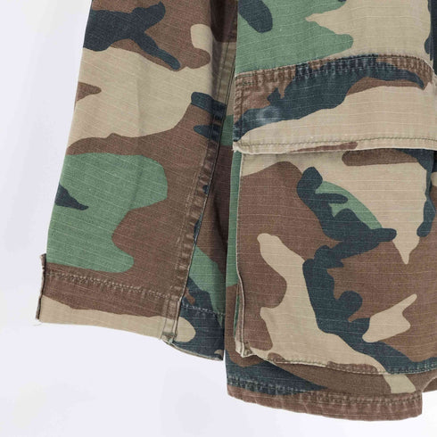 ユーエスアーミー U.S. ARMY 70-80S SELMA APPAREL 社製 リップストップ ワッペン ウッドランドカモ BDU ミリタリー ジャケット メンズ S-R