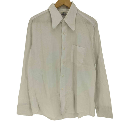 70-80S MATT ANDREWS デカ襟 ジャガード レギュラーカラー L/S シャツ メンズ import:L