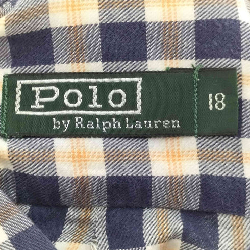 ポロバイラルフローレン Polo by RALPH LAUREN 80S 緑タグ ポニー刺繍 BOYS L/S BD シャツ レディース 18