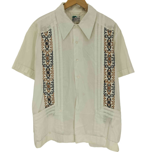 Guaya bera 80-90S カラー刺繍 S/S キューバシャツ メンズ import:XL