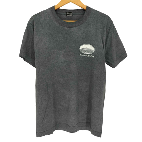 フルーツオブザルーム FRUIT OF THE LOOM 90S USA製 戦艦 ワンポイント プリント S/S クルーネック Tシャツ メンズ import:M