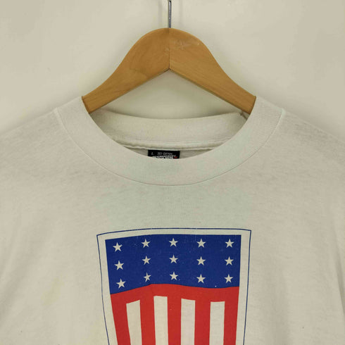 90S SCREEN STARS BEST ボディ USA製 THE STAR SPANGLED BANNER MONUMENT LIPTON プリント S/S Tシャツ シングルステッチ コピーライト1991 メンズ import:L