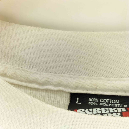 90S SCREEN STARS BEST ボディ USA製 THE STAR SPANGLED BANNER MONUMENT LIPTON プリント S/S Tシャツ シングルステッチ コピーライト1991 メンズ import:L