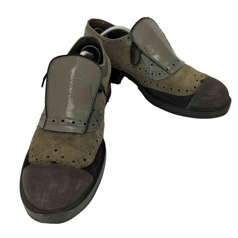 コムデギャルソンオムプリュス COMME des GARCONS HOMME PLUS インサイドアウト ウィングチップ スエード レザーシューズ archive メンズ JPN:25.5