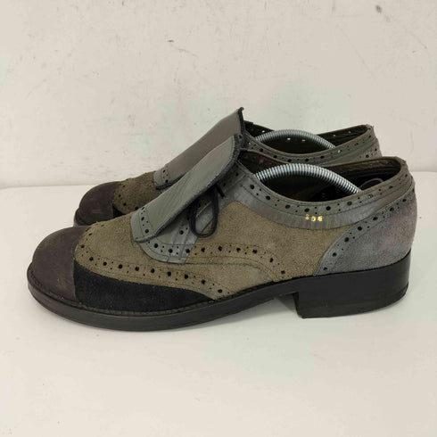 コムデギャルソンオムプリュス COMME des GARCONS HOMME PLUS インサイドアウト ウィングチップ スエード レザーシューズ archive メンズ JPN:25.5