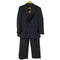 BAKER ST. ウール ストライプ ピークドラペル ダブル テーラードジャケット + 2タック スラックス セットアップ メンズ