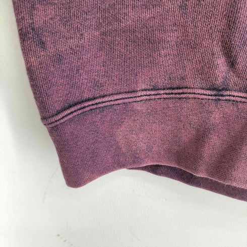 後染め フロッキープリント クルーネック スウェット メンズ import:XL