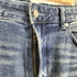 bleu noir スタッズデザイン ダメージ加工 ジップフライ デニムパンツ メンズ UK:34-35